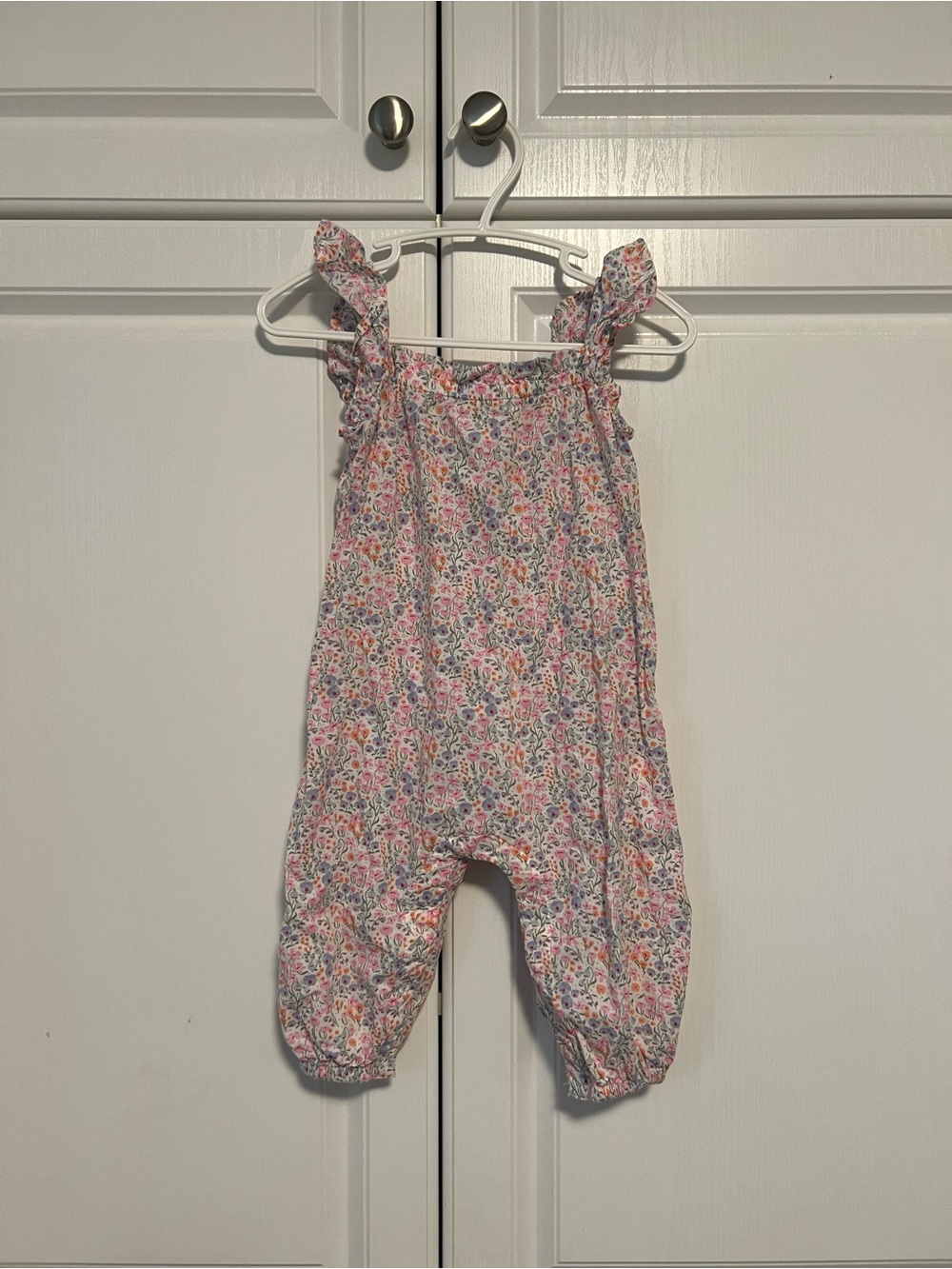 H&M Adorables Baby Floral Ruffle-Strap Romper Jumpsuit Playsuit sz 4-6 months